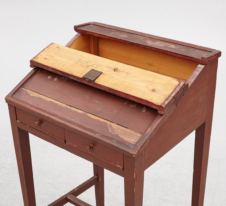 Writing desk, folk art, Gullgruva, Hälsingland, early 19th century.