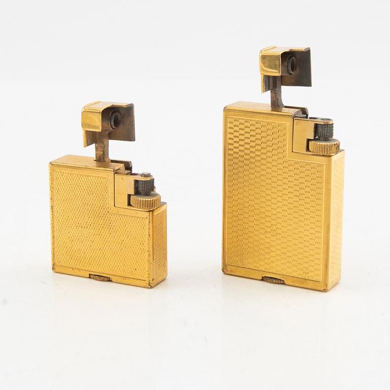 Dunhill lighters, 2 pcs "Square boy", England, second half of the 20th century.