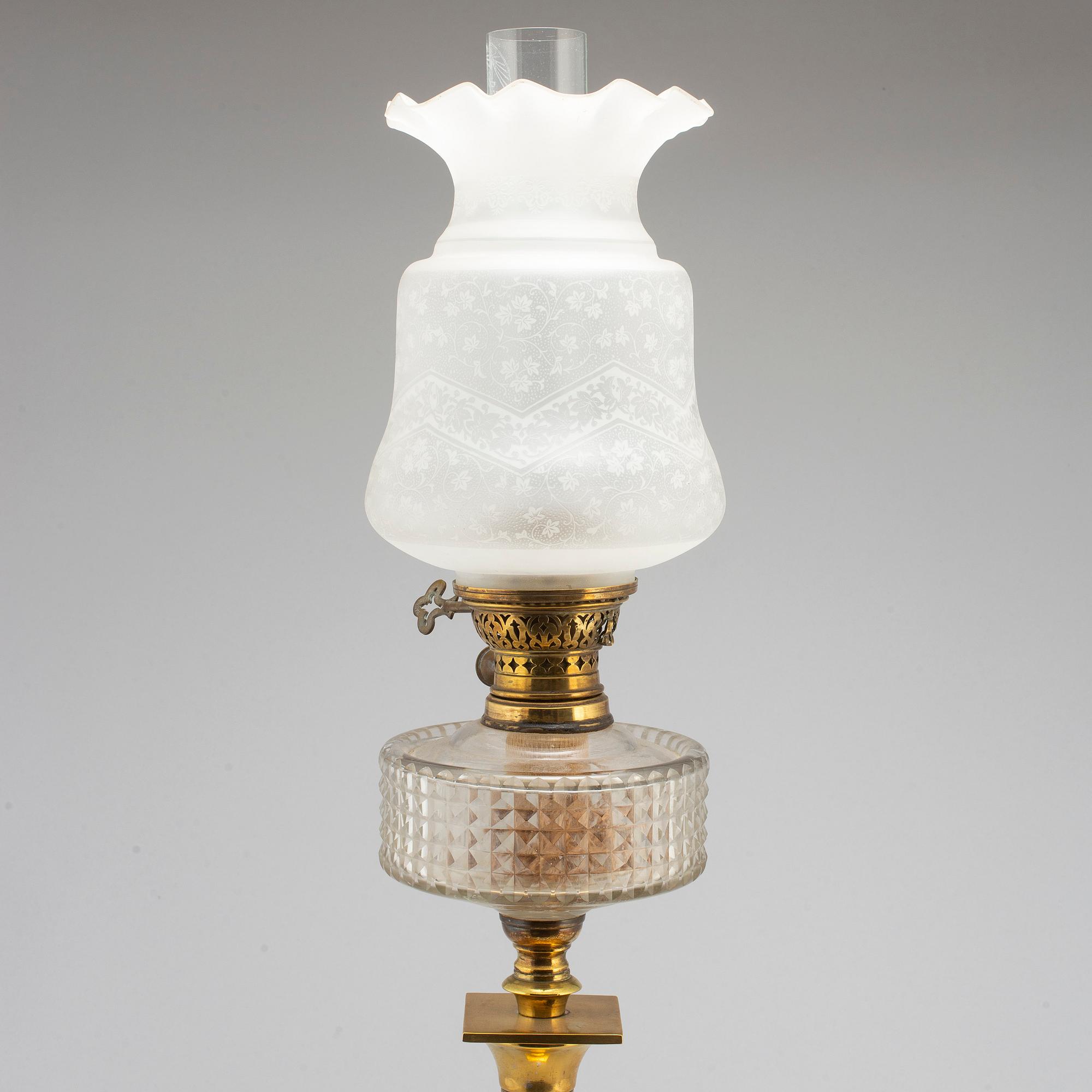 FOTOGENLAMPA, mässing, sent 1800-tal.