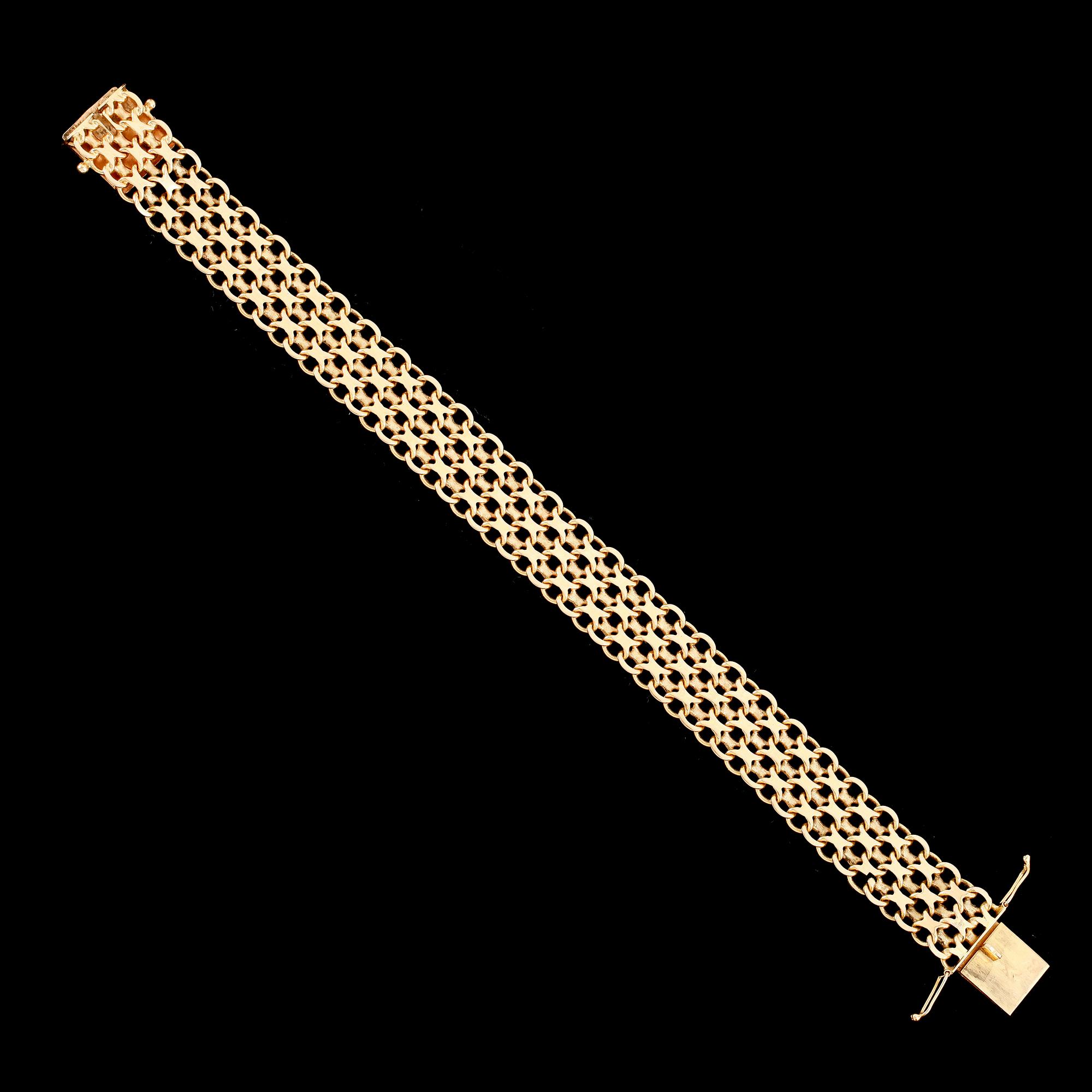 ARMBAND, 18 k guld, SÄAB, 1966. Vikt ca 24 gram.