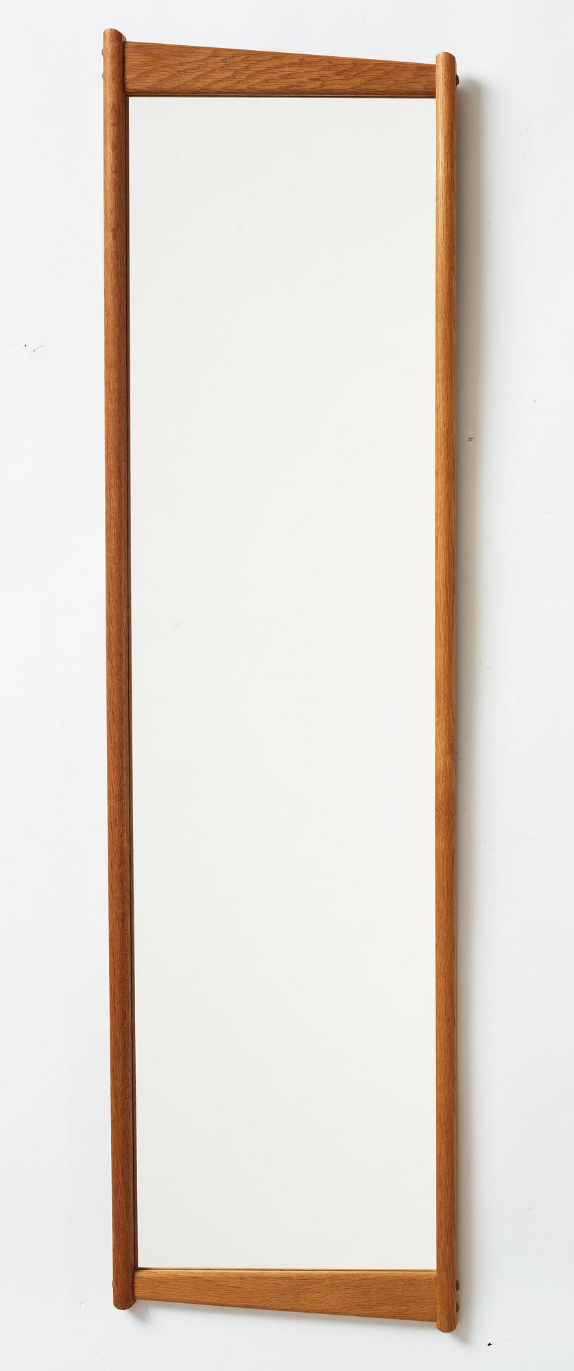 A oak mirror, 1950's/60's.