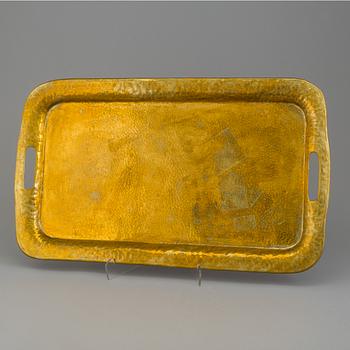 An early 1900s brass tray.