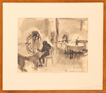 Ola Billgren, tuschteckning signerad och daterad -58.