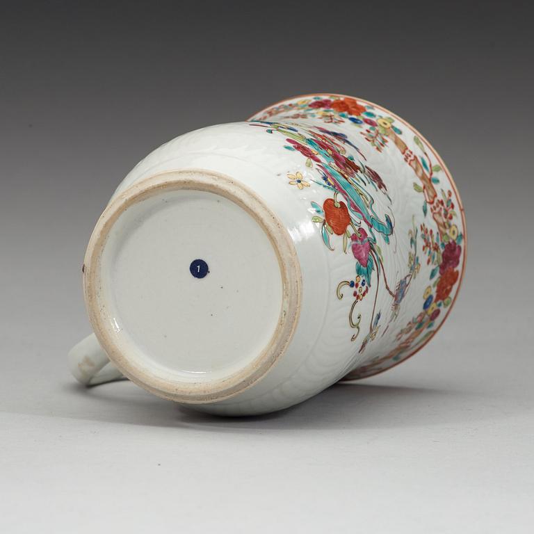 A famille rose jug, Qing dynasty, Qianlong (1736-95).