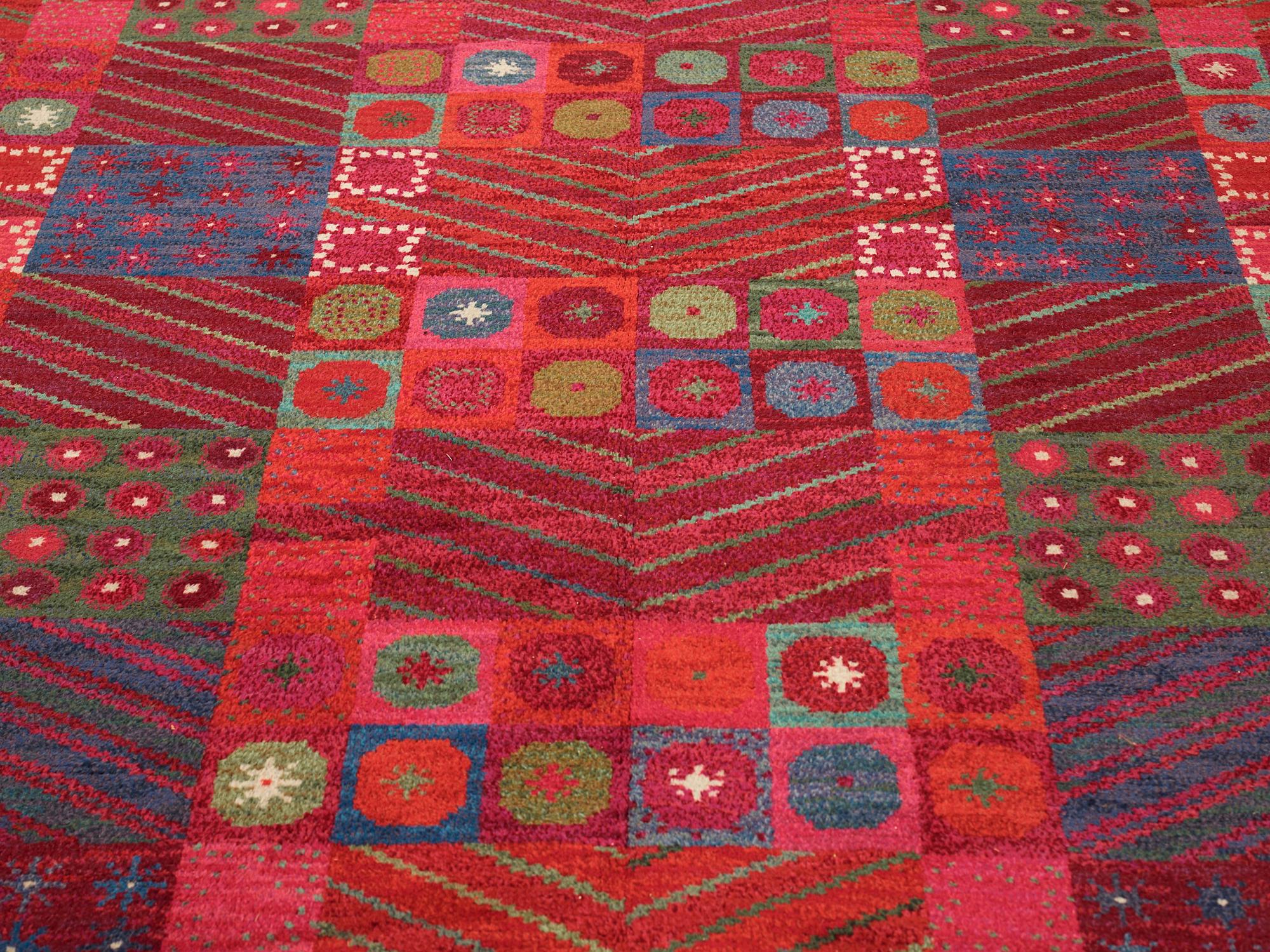 Marianne Richter, matto, "Fläkten", knotted pile, ca 497-498,5 x 367-372 cm, signed AB MMF MR.