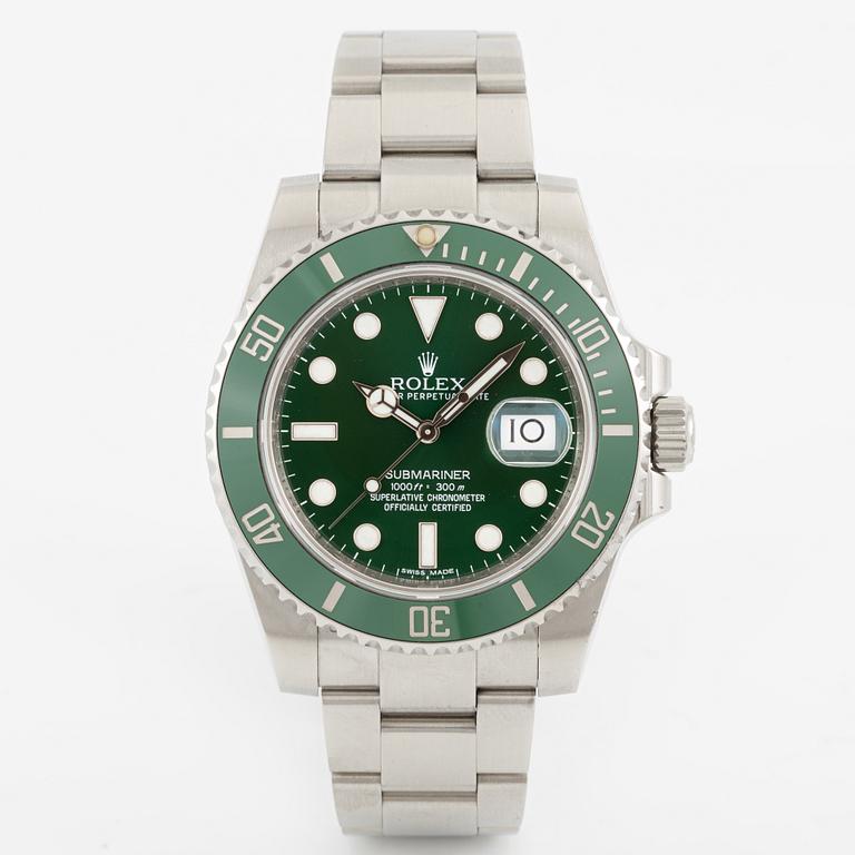 Rolex, Oyster Perpetual Date, Submariner, "Hulk", wristwatch, 40 mm.