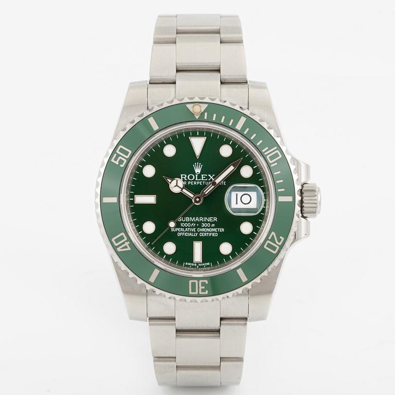 Rolex, Oyster Perpetual Date, Submariner, "Hulk", armbandsur, 40 mm.