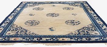 Rug, China, "antique finish", modern, 363x280 cm.