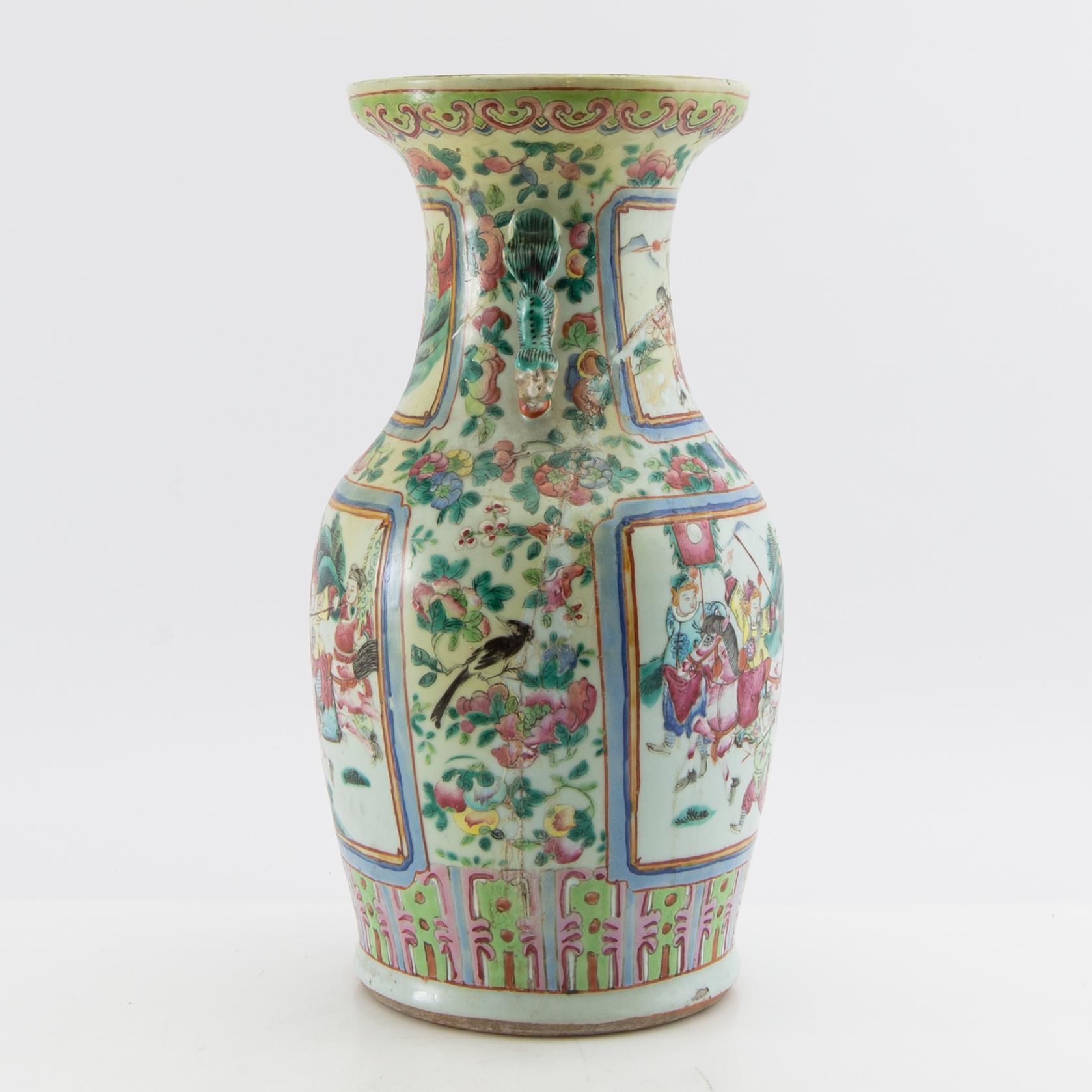 Vas Kina Kanton 1800-talets slut porslin.