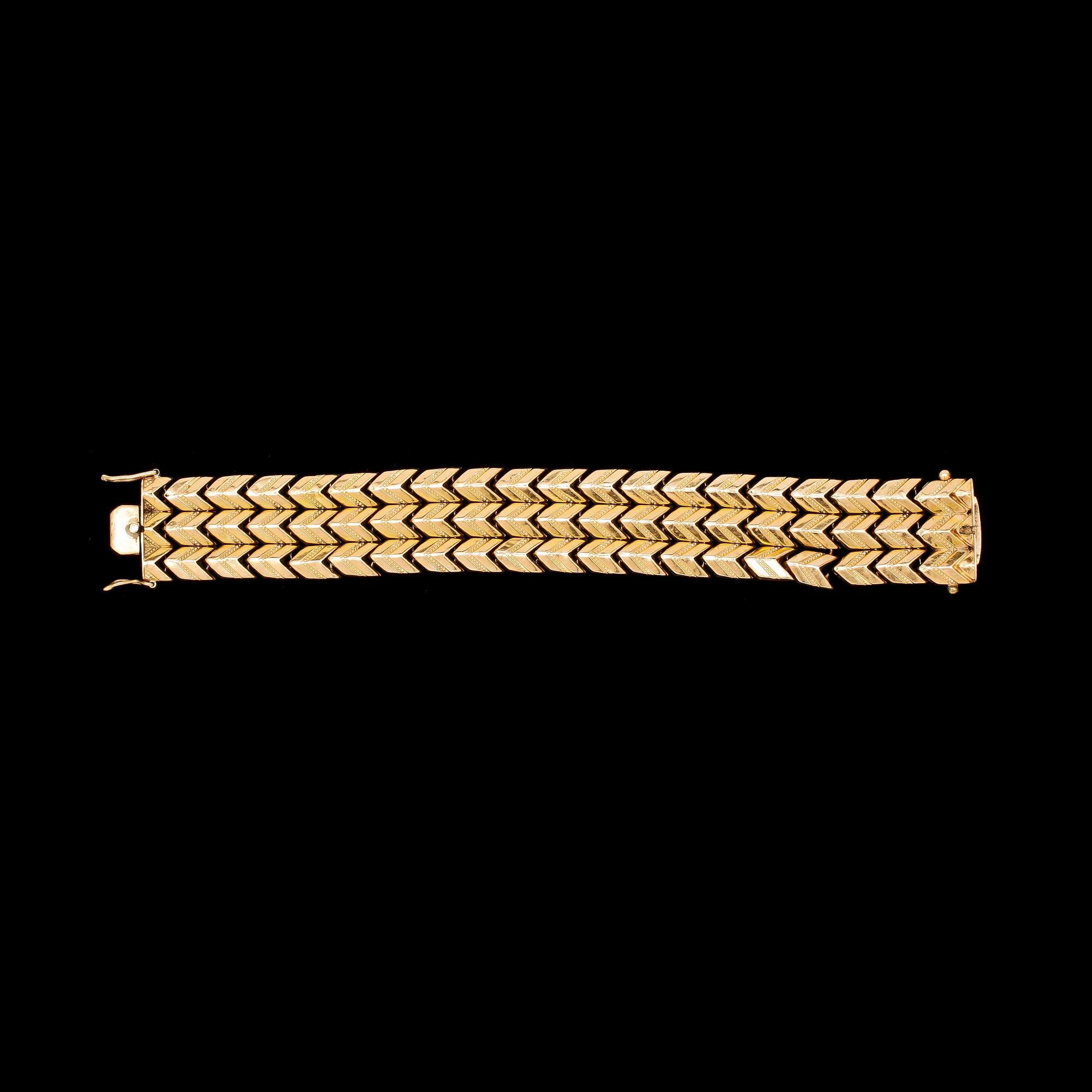ARMBAND, 18k guld, Italien. Ca 30 g.