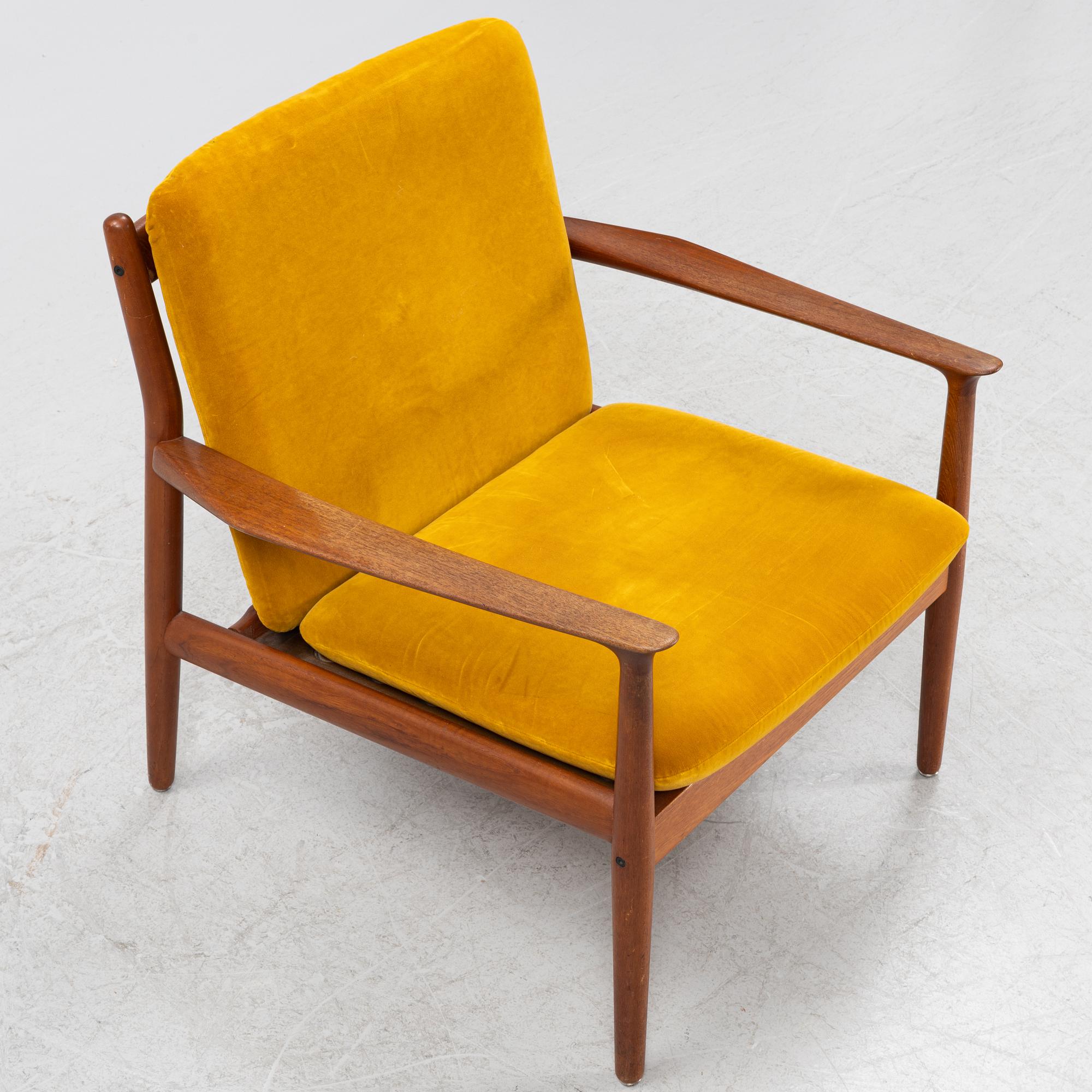 Grete Jalk, fåtöljl, Glostrup Möbelfabrik, Danmark, 1950/60-tal.