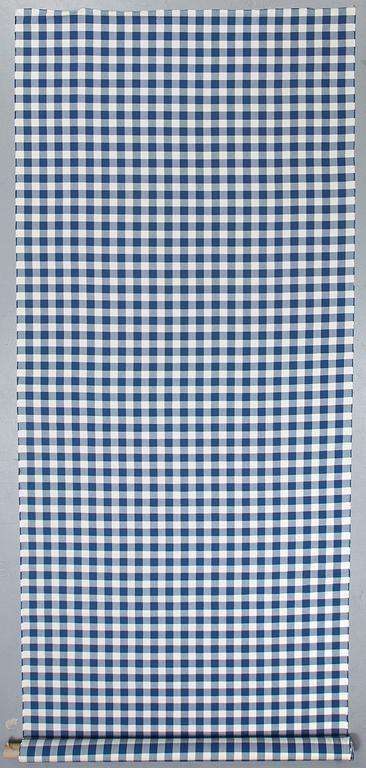 Tyg, "Gripsholmsruta". Inköpt på Firma Svenskt Tenn. 7.9 m.