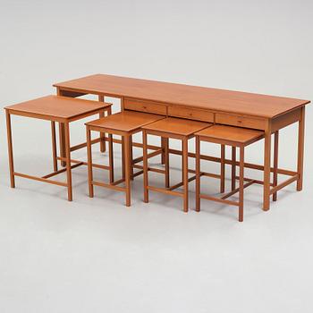 John Kandell, a mahogany sideboard, five pieces, executed by cabinetmaker David Sjölinder, Stockholm circa 1949.