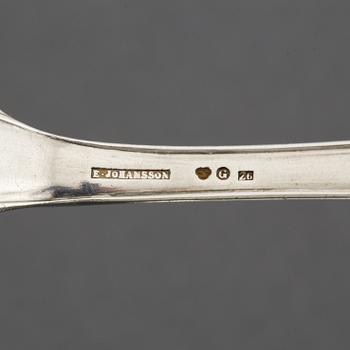 Seven pieces of silver cutlery, Gothenburg, 1794 and 1902.