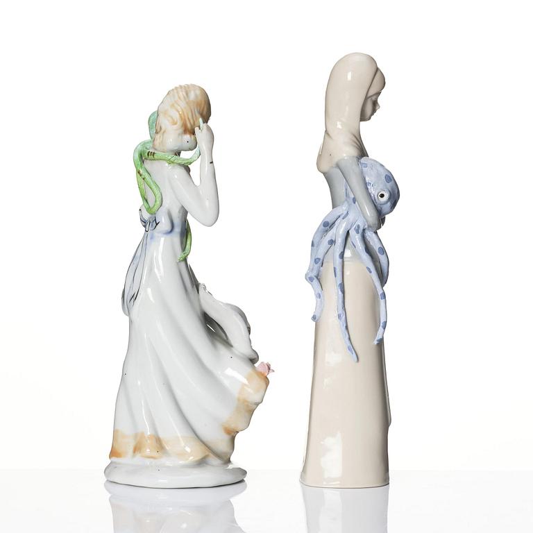 Ola Niklasson, Två kvinnor med prickiga bläckfiskar.