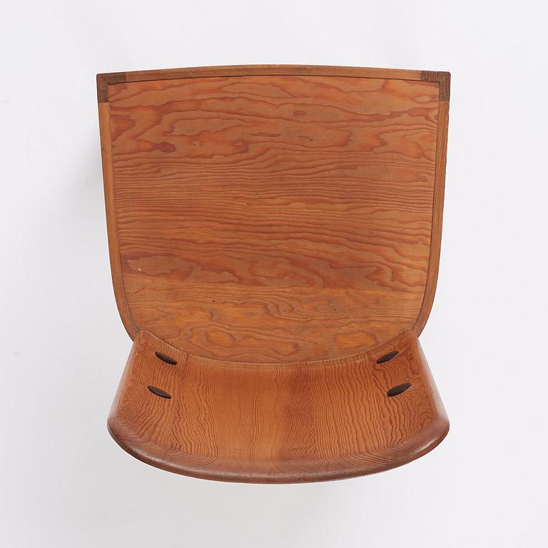 Axel Einar Hjorth, a stained pine 'Lovö' chair, Nordiska Kompaniet, Sweden 1930s.