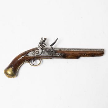 Flintlock pistol, British, early 19th century,.