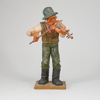 HERMAN ROSELL, a painted wood sculpture signed and dated 1934.