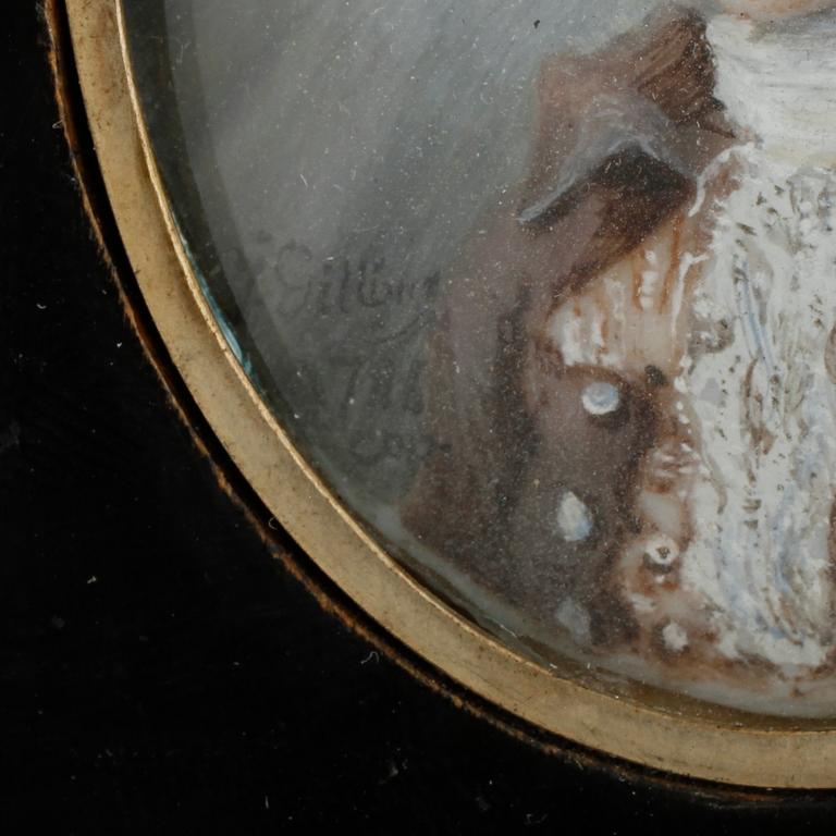 JACOB AXEL GILLBERG, miniatyrmålning, signerad J. Gillberg och daterdad 1786.