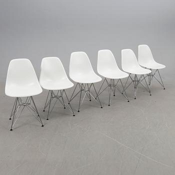 Charles & Ray Eames, chairs, 6 pcs, "Plastic chair DSR", Vitra, 2016.