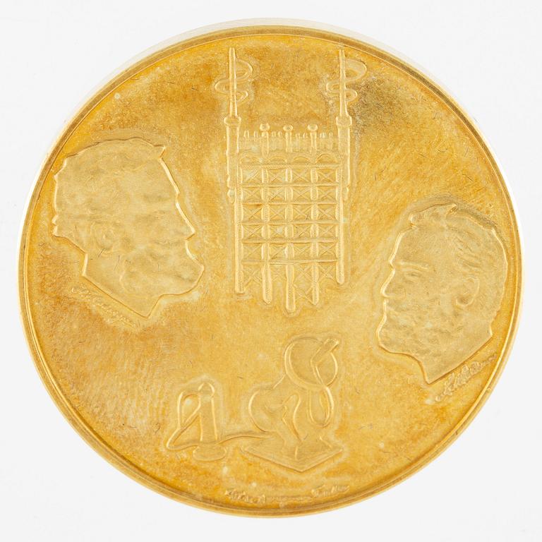 Commemorative medal, LM Ericsson 1876-1976, 18K gold, Sporrong.