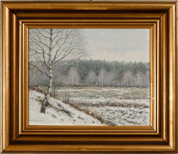 PER AUGUST SUNDBERG, olja på pannå, signerad och daterad 1946.