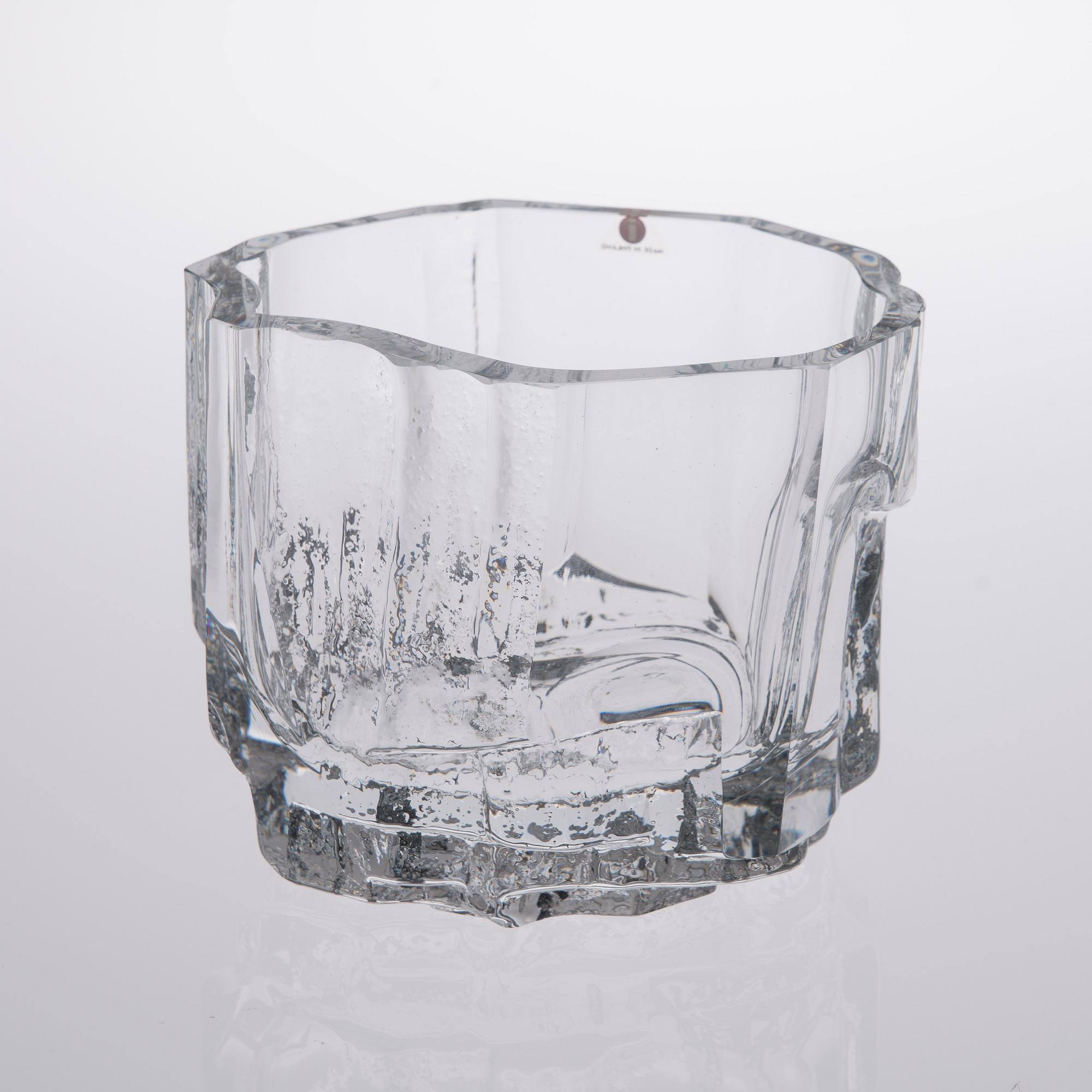 TAPIO WIRKKALA, VAS, glas, signerad Tapio Wirkkala Iittala.