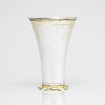 A silver-and parcel-gilt beaker, mark of Lorentz Lindgren, Borås, active (1775-1803).