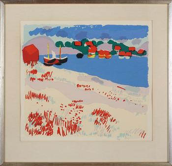 INGE SCHIÖLER, färglitografi, stämpelsignerad och numrerad 11/195.