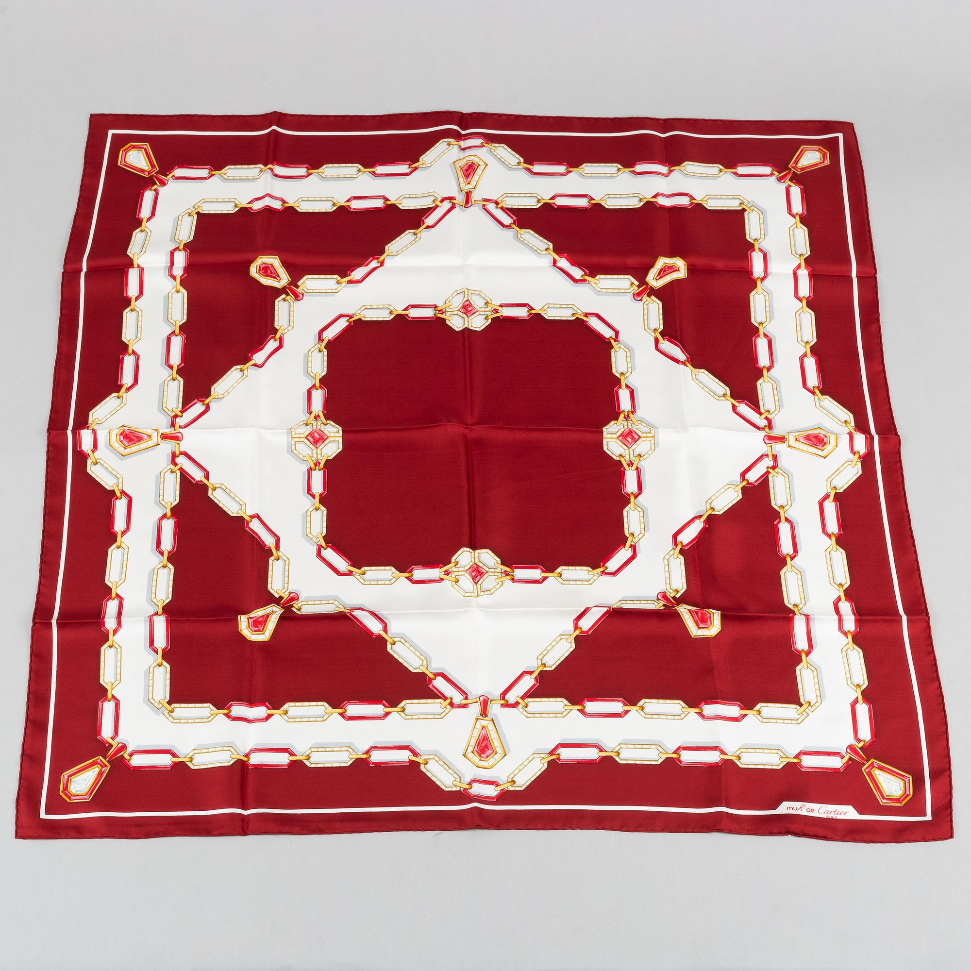 Cartier, a silk scarf.