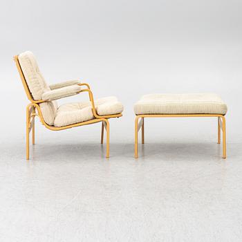 Bruno Mathsson, Armchair with footstool, “Ingrid”, Dux.