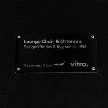 Charles & Ray Eames, an "Eames Lounge Chair" with ottoman, Vitra, 21st century.
