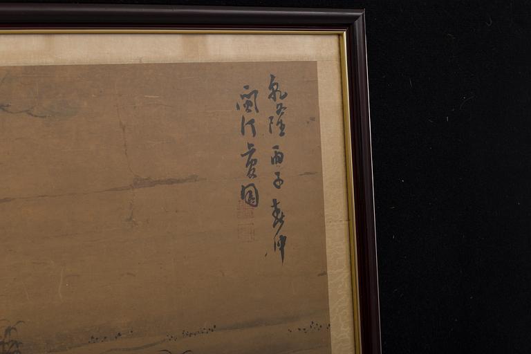 UNIDENTIFIED ARTIST, ink and colour on paper, Qing dynasty, after Shanguan Zhou, dated 1756.