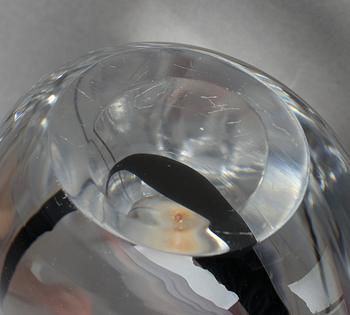 VAS, glas, Vicke Lindstrand, Kosta, 1950-60-tal. Modellen formgiven omkring 1956.