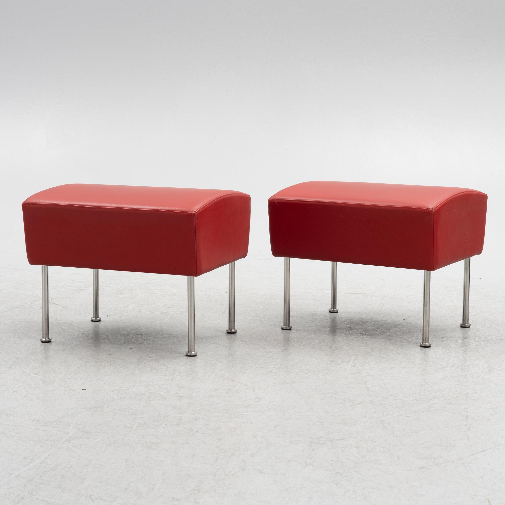 Gunilla Allard, a pair of armchairs with footstools, 'Cinema', Lammhults.