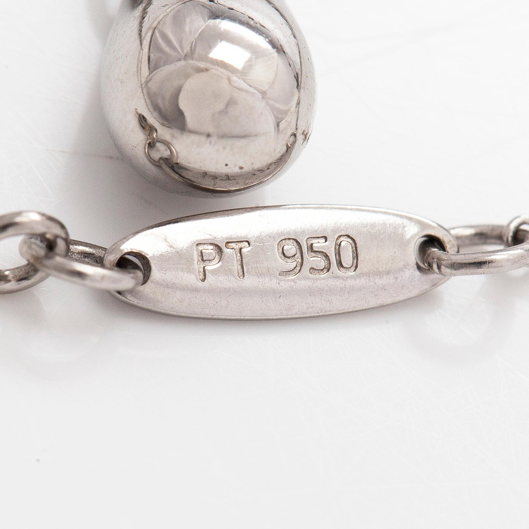 Tiffany & Co, Elsa Peretti, kaulakoru, "Teardrop", platinaa.