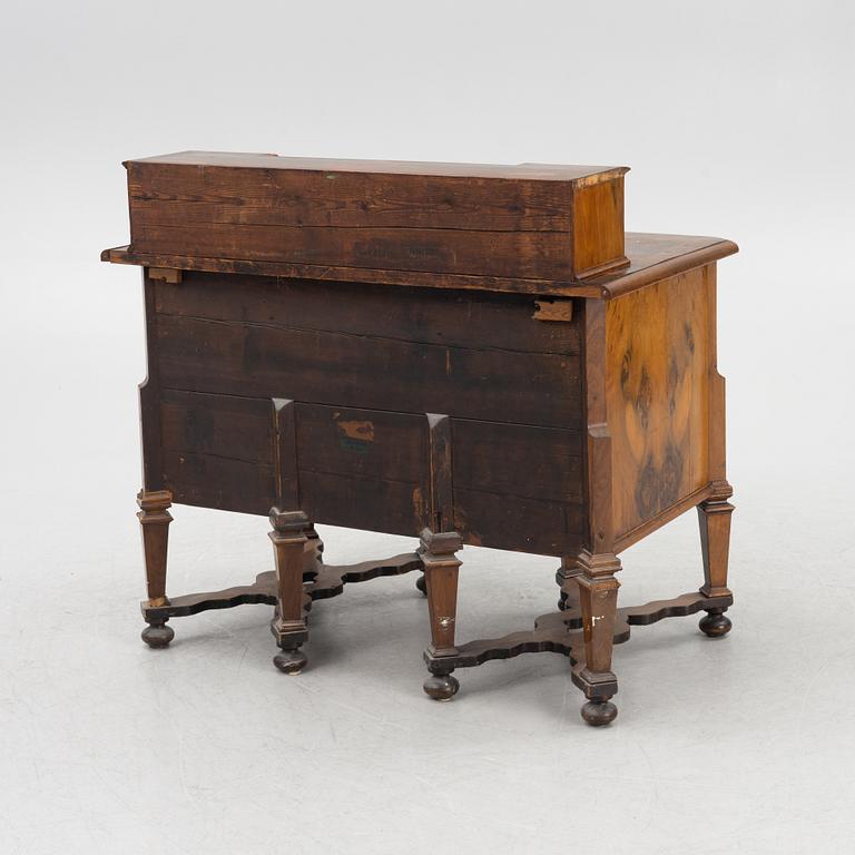 A late Baroque parquetry 'kneehole' desk, Stockholm, first part of the 18th century.