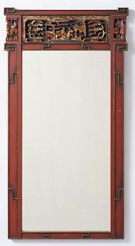 A mirror and chest of drawers from  Carl Johansons Möbleringsaffär, Stockholm, 1920's/30's.