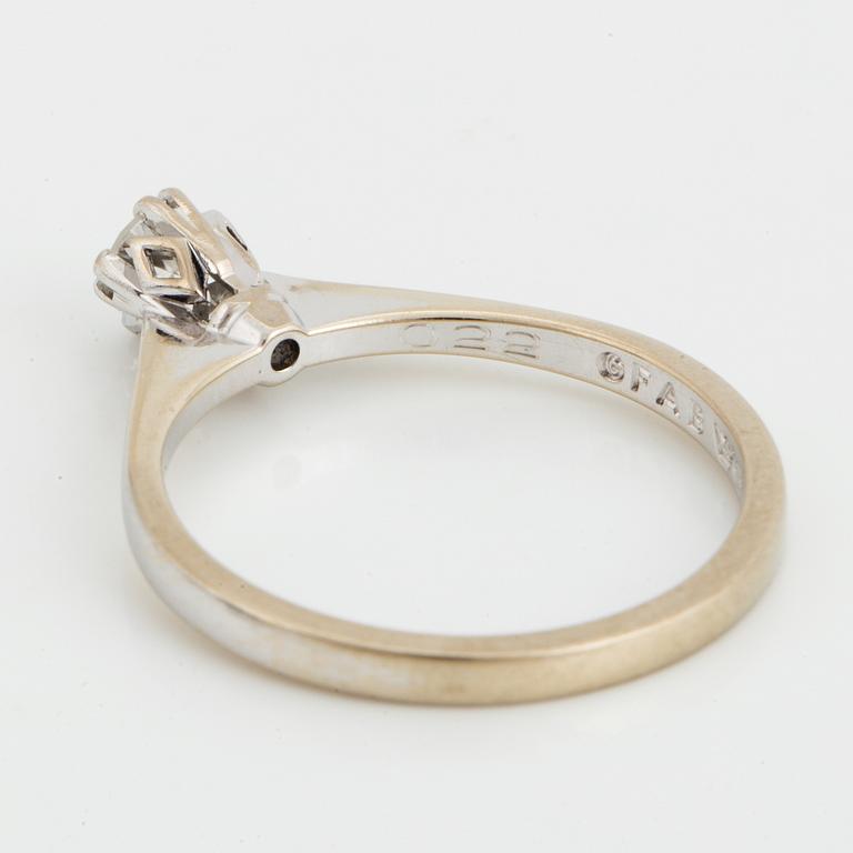 RING, med briljantslipad diamant 0.22 ct enligt gravyr.