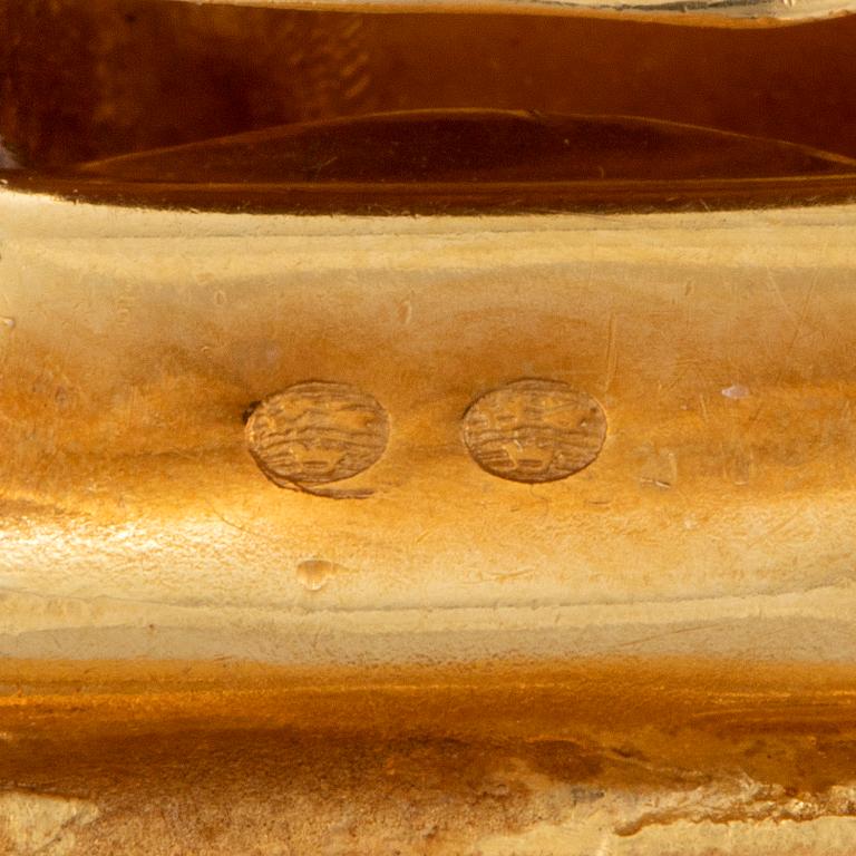 18K three coloured gold bracelet, Italy.