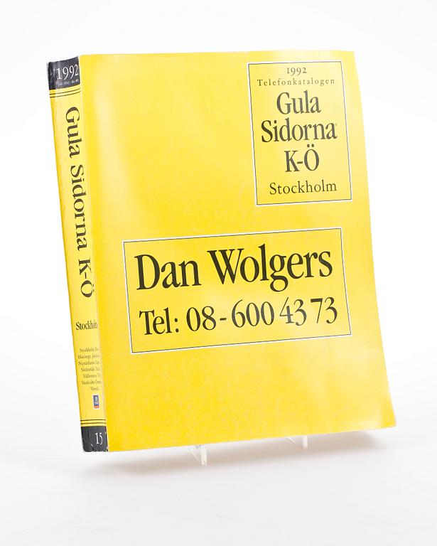 DAN WOLGERS, telefonkatalog, 1992.