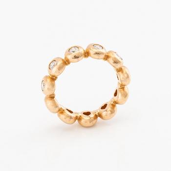 Ole Lynggaard, Ring "Bubble/Bubbles" 18K rose gold with round brilliant-cut diamonds, design by Charlotte Lynggaard.
