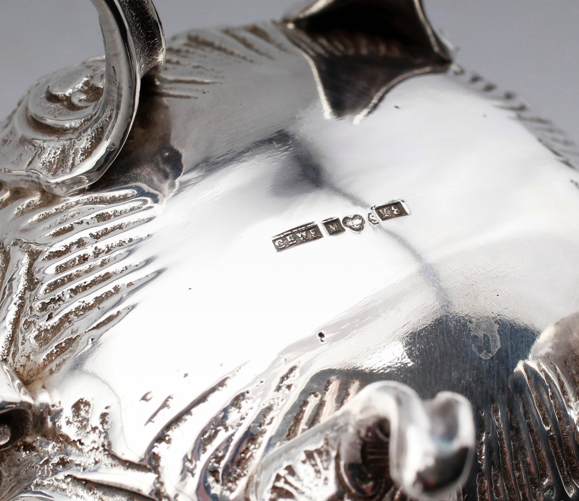 KAFFESERVIS, 3 delar, silver, GEWE, 1949/51. Vikt ca 1516 gram.