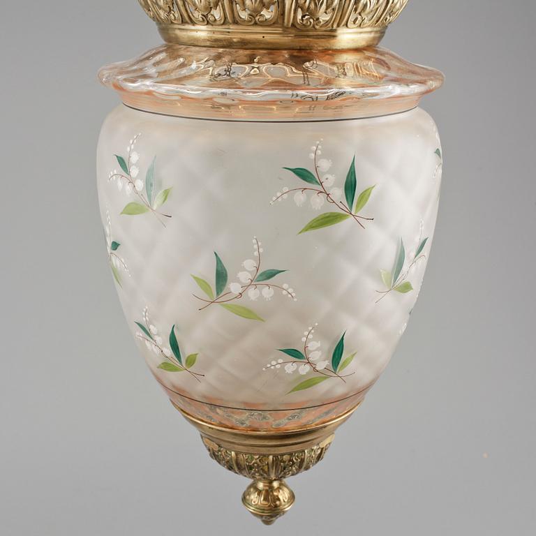 MÅNSKENSAMPEL, glas, 1800-talets andra hälft.