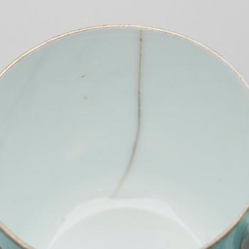 A KUZNETSOV PORCELAIN COFFEE SET, 11 PCS, Dulevo fabrik, 1864-1889 Russia.