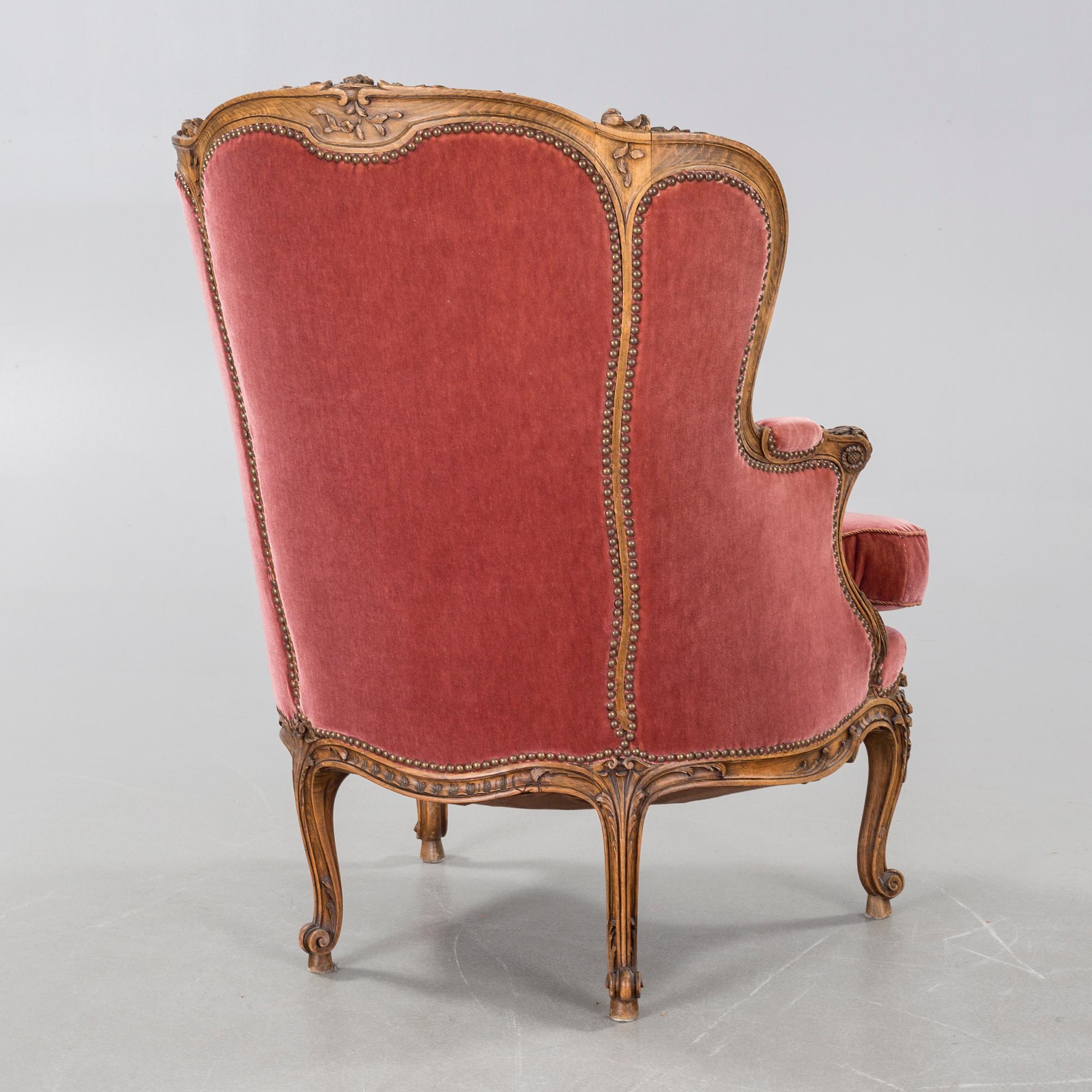 BERGÈRE / FÅTÖLJ, Louis XV-stil, omring 1900-talets mitt.