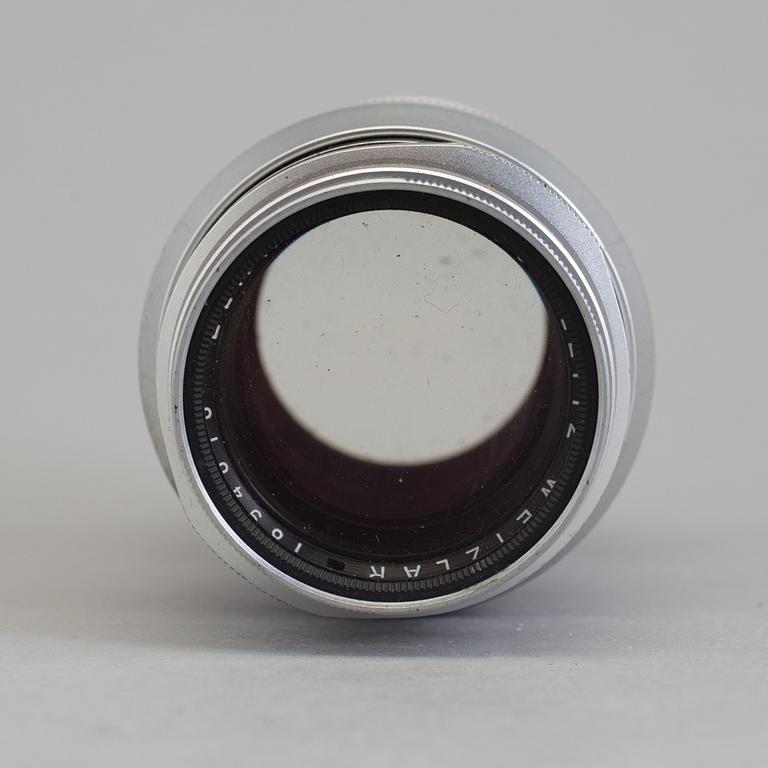 A Chrome Elmar 1:4 / 135 lens no 1894010, Ernst Leitz, Wetzlar.