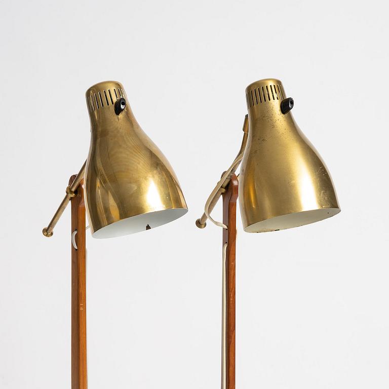 Hans Bergström, a pair of floor lamps model "544", ateljé Lyktan, Åhus, 1940s-50s.