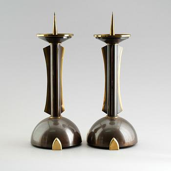 LJUSSTAKAR, 1 par, art déco, 1900-talets första hälft.