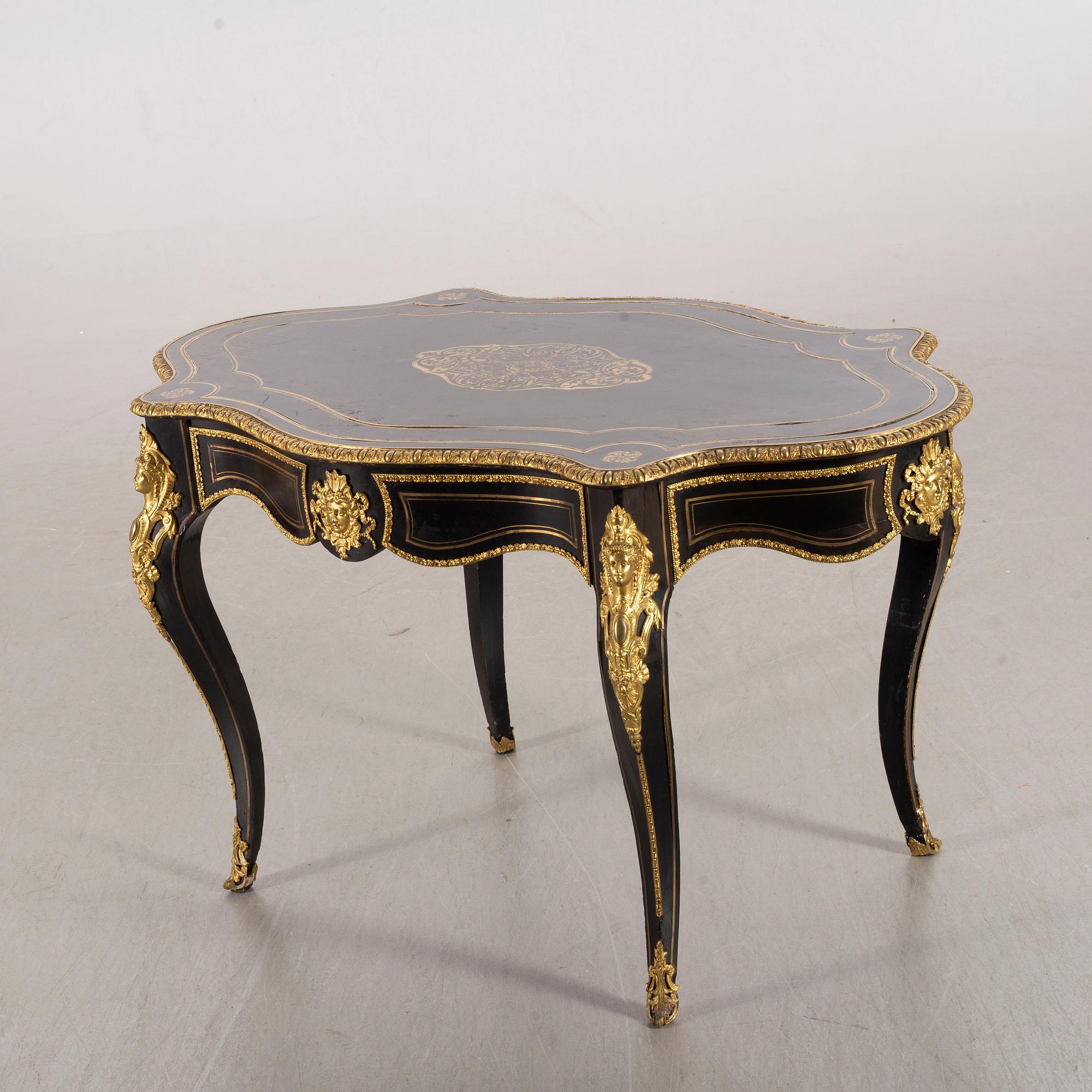 SKRIVBORD, boulle-stil, 1800-talets andra hälft.